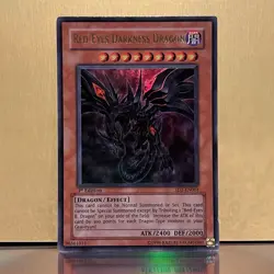 YuGiOh • Red-Eyes Darkness Dragon • SD1-EN001 • 1st Edition Holo Ultra Rare • MP - Image 1