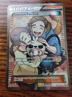 Pokemon Fan Club 106/106 - XY Flashfire - Holo Pokemon Card - MP Condition - Image 1