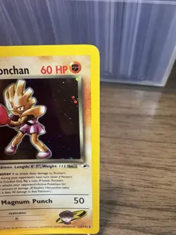 Rockets Hitmonchan Gym Heroes Trading Card 11/132 1st Edition Holo NM - Image 3