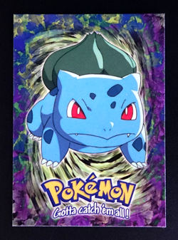 Bulbasaur E1 of 12 Topps Blue Label 1999 Non Foil Pokemon Card Near Mint - Image 1