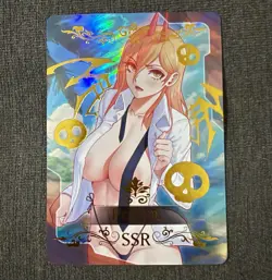 Power Chainsaw Man Goddess SSR Foil Bikini Swimsuit Waifu Doujin Card - Image 1