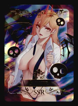 Power Chainsaw Man Goddess SSR Foil Bikini Swimsuit Waifu Doujin Card - Image 2