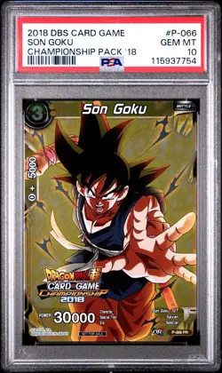 Son Goku P-066 FOIL 2018 Chapionship Dragon Ball Super Card Game PSA 10 - Image 1