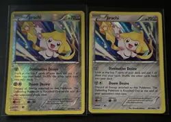 Pokemon Jirachi 2 CARD LOT 42/108 Roaring Skies Holo and Reverse Holo Rare LP - Image 1