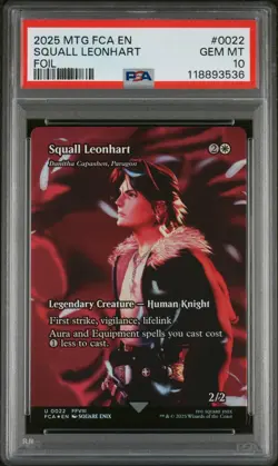 2025 MTG FINAL FANTASY: THROUGH THE AGES FOIL #0022 SQUALL LEONHART PSA 10 - Image 1