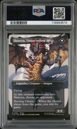 2025 MTG FINAL FANTASY #0384 SHINRYU, TRANSCENDENT RIVAL/ZENOS YAE GALVUS PSA 10 - Image 2