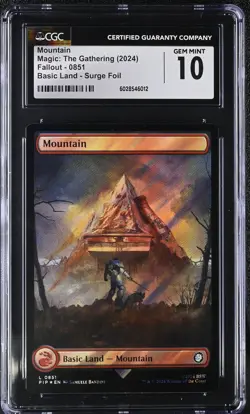 MOUNTAIN Fallout Surge Foil CGC 10 Gem Mint MTG [Nostalgium] - Image 1