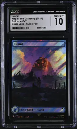 ISLAND Fallout Surge Foil CGC 10 Gem Mint MTG [Nostalgium] - Image 1