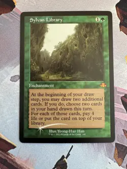 Sylvan Library - Retro Frame Foil - Mythic Rare - MTG Dominaria Remastered - NM - Image 1
