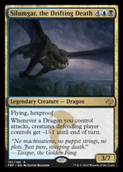 MTG Silumgar, the Drifting Death, Fate Reforged, Heavily Played, English - Image 1