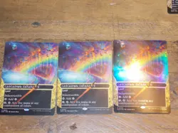 MTG Borderless Cascading Cataracts x3 Rare EoE FOIL x1 Low S&H Read Description - Image 1