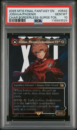 2025 MTG FINAL FANTASY JOSHUA, PHOENIX'S DOMINANT/PHOENIX, WARDEN OF FIRE PSA 10 - Image 1