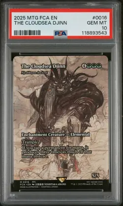 2025 MTG FINAL FANTASY: THROUGH THE AGES #0016 THE CLOUDSEA DJINN PSA 10 - Image 1