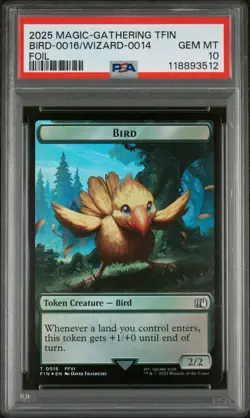 2025 MAGIC: THE GATHERING FINAL FANTASY TOKENS FOIL BIRD-0016/WIZARD-0014 PSA 10 - Image 1