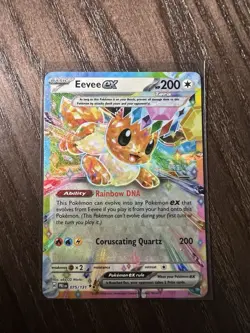 Eevee GX Pokemon Card with Rainbow DNA Ability - Image 1