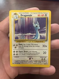 Pokemon TCG Dragonair Base Set Unlimited Rare Card 18/102 LP Condition - Image 1