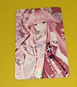 Yae Miko Genshin Waifu Goddess Story Anime Girl holo card - Image 1