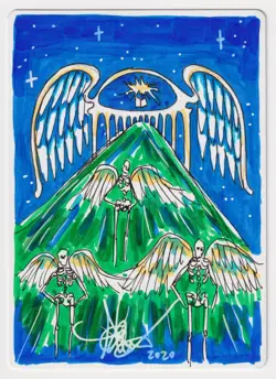 Signed Divine Intervention Proof Sketch NM Legends Artist Amy Weber MTG Magic AP - Image 1