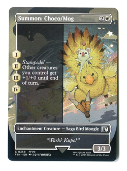 Summon Choco Mog Borderless #0358 NM Final Fantasy FIN MTG Magic the Gathering - Image 1