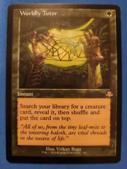 Worldly Tutor Dominaria Remastered Retro Frame NM Magic MTG - Image 1