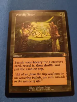Worldly Tutor Dominaria Remastered Retro Frame NM Magic MTG - Image 2