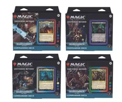 Universes Beyond Warhammer 40K 40,000 Commander Deck Case (Set of 4) MtG *used* - Image 1