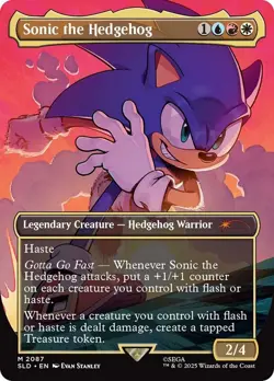 1x - Sonic the Hedgehog - (borderless) - #2087 - Secret Lair Sonic MTG - Image 1