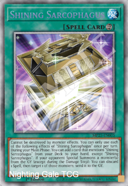 Yugioh! Mega Tins 2025 PREORDER 1x StR Shining Sarcophagus - Image 1