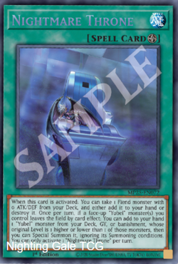 Yugioh! Mega Tins 2025 PREORDER 1x PScR Nightmare Throne - Image 1