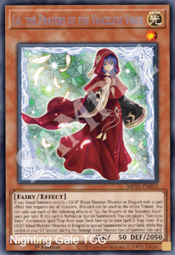 Yugioh! Mega Tins 2025 PREORDER 1x PScR Lo, the Prayers of the Voiceless Voice - Image 1