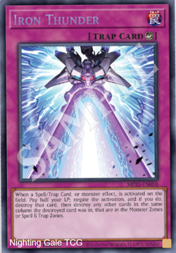 Yugioh! Mega Tins 2025 PREORDER 1x PScR Iron Thunder - Image 1