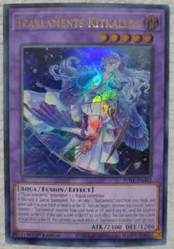 Yugioh Tearlaments Kitkallos POTE-EN042 Ultra Rare 1st Edition NM - Image 1