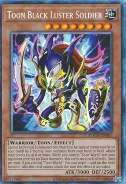Yugioh! Toon Black Luster Soldier - TOCH-EN001 - Collector's Rare - Unlimited Ed - Image 1