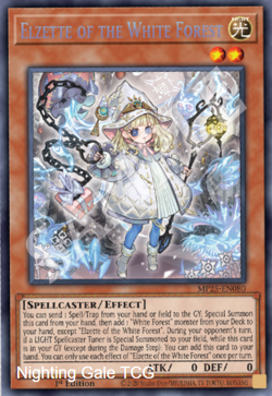 Yugioh! Mega Tins 2025 PREORDER 1x PScR Elzette of the White Forest - Image 1