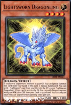Yugioh! Mega Tins 2025 PREORDER 1x PScR Lightsworn Dragonling - Image 1