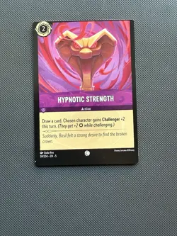 🎉Miscut Hypnotic Strength Shows 2x Cards On Back Disney Lorcana Misprint Error - Image 1
