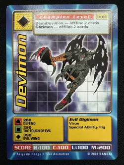 Devimon TB-06 Digimon Card 2000 Taco Bell Promo Vintage Rare NM Condition - Image 1
