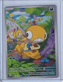Pokemon TCG Scraggy 138/086 2025 White Flare Illustration Rare Card - NM/MINT - Image 2