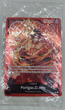 Portgas.D.Ace OP03-001 One Piece TCG Leader Promo Card SEALED - Image 1
