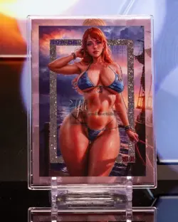 SSP Nami One Piece Serial Numbered #/999 Premium Cards Red Foil-lined - Chase! - Image 1
