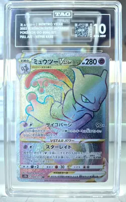TAG 10 GEM MINT 💎 Mewtwo VSTAR #084/071 Hyper Rare Pokemon GO JPN Pokemon Card - Image 1