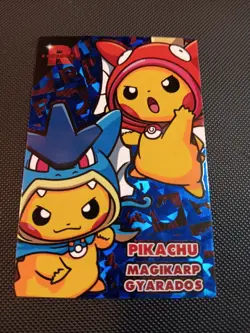Pikachu Poncho Magikarp Gyarados Blue Holo Team Rocket Card Database Peru - Image 1