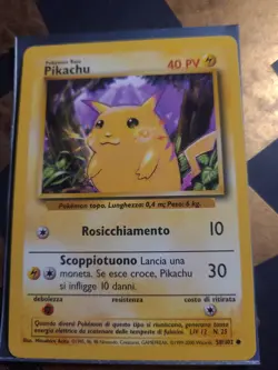 Pikachu 58/102 Base Set Yellow Cheeks Common Pokemon Card NM VLP - Image 1