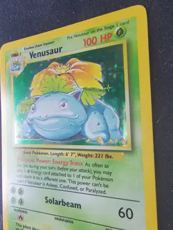 Pokemon TCG Base Set Venusaur Holo Rare Card 15/102 LP - Image 2