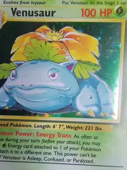 Pokemon TCG Base Set Venusaur Holo Rare Card 15/102 LP - Image 4