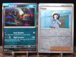 Darkrai 136/197 Poppy 193/197 Obsidian Flames Holo & Reverse Holo Pokemon Cards - Image 1