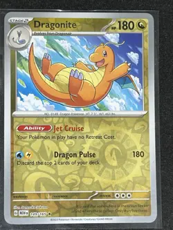 Dragonite Reverse Holo NM 149/165 Scarlet & Violet 151 Pokemon Card - Image 1