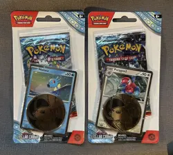 Pokemon Stellar Crown Booster Pack With Coin And Bonus Card - Lot of 2 packs - Image 1