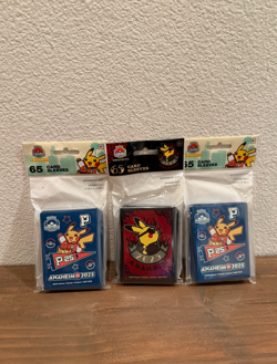Pokemon World Championships 2025 Anaheim Set Of 3 Card Sleeves 65 Each In Hand - Image 1