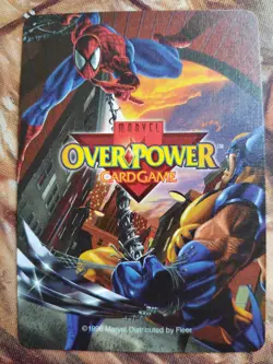 OverPower Marvel IQ Fleer 1996 Iceman Hero Character Card Rare LP - Image 2